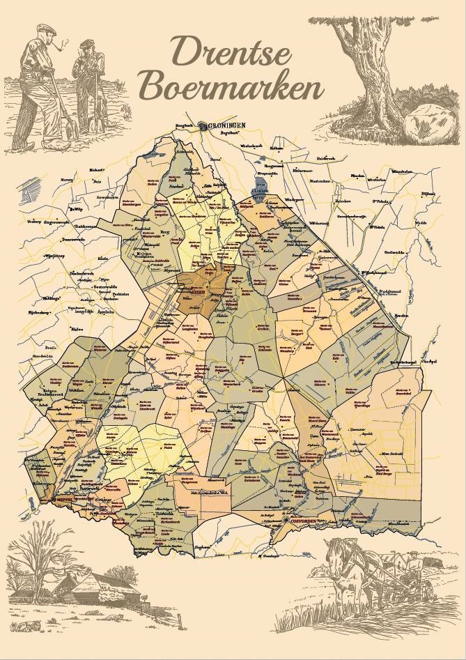 Historische kaart Drenthe