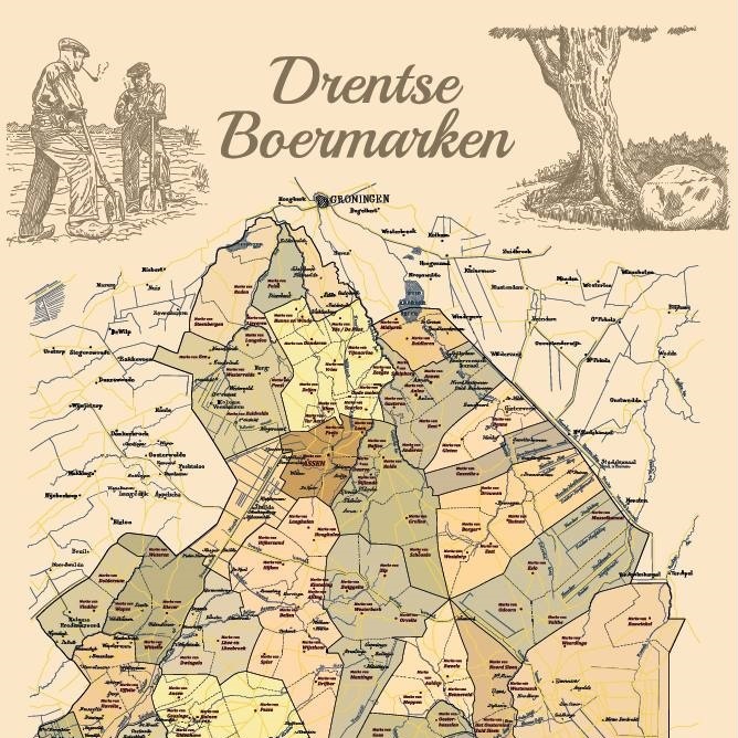 Historische kaart Drenthe